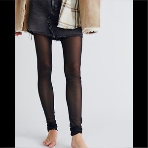FREE PEOPLE Make It Happen Mesh Leggings - Set of 2